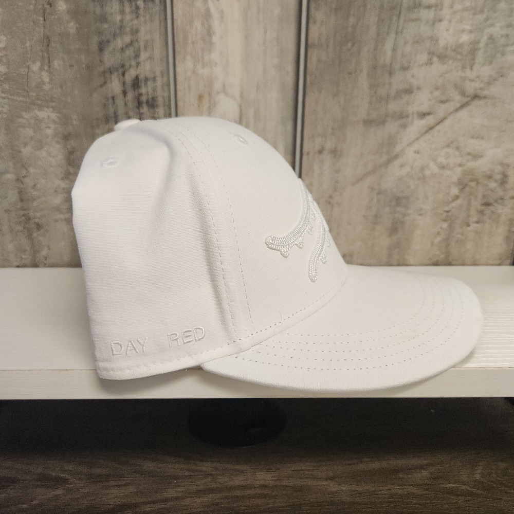 Sun Day Red x Tiger Wood Jupiter Chain Stitch 6 Panel Snapback White NWT *Read - Picture 4 of 10